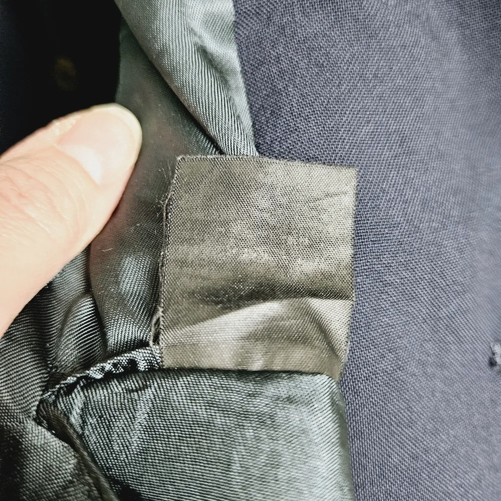 TravelSmith Men's Navy Blue Wool Blend Blazer Size 42L - Picture 11 of 16